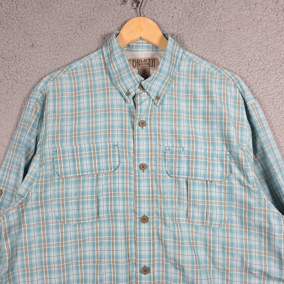 Duluth Trading Co Mens Shirt Medium Lot Of 2 Tartan Plaid Lightweight Vented - Picture 7 of 16